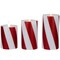 Northlight LED Flameless Flickering Candy Cane Wax Pillar Christmas Candles - 6" - Set of 3